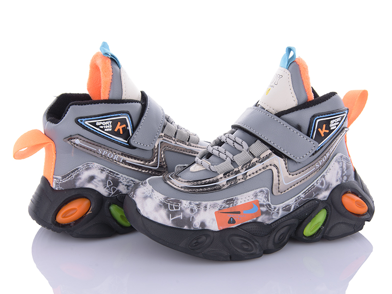 Кроссовки Мир (26-31) 2117-A215B grey (зима)