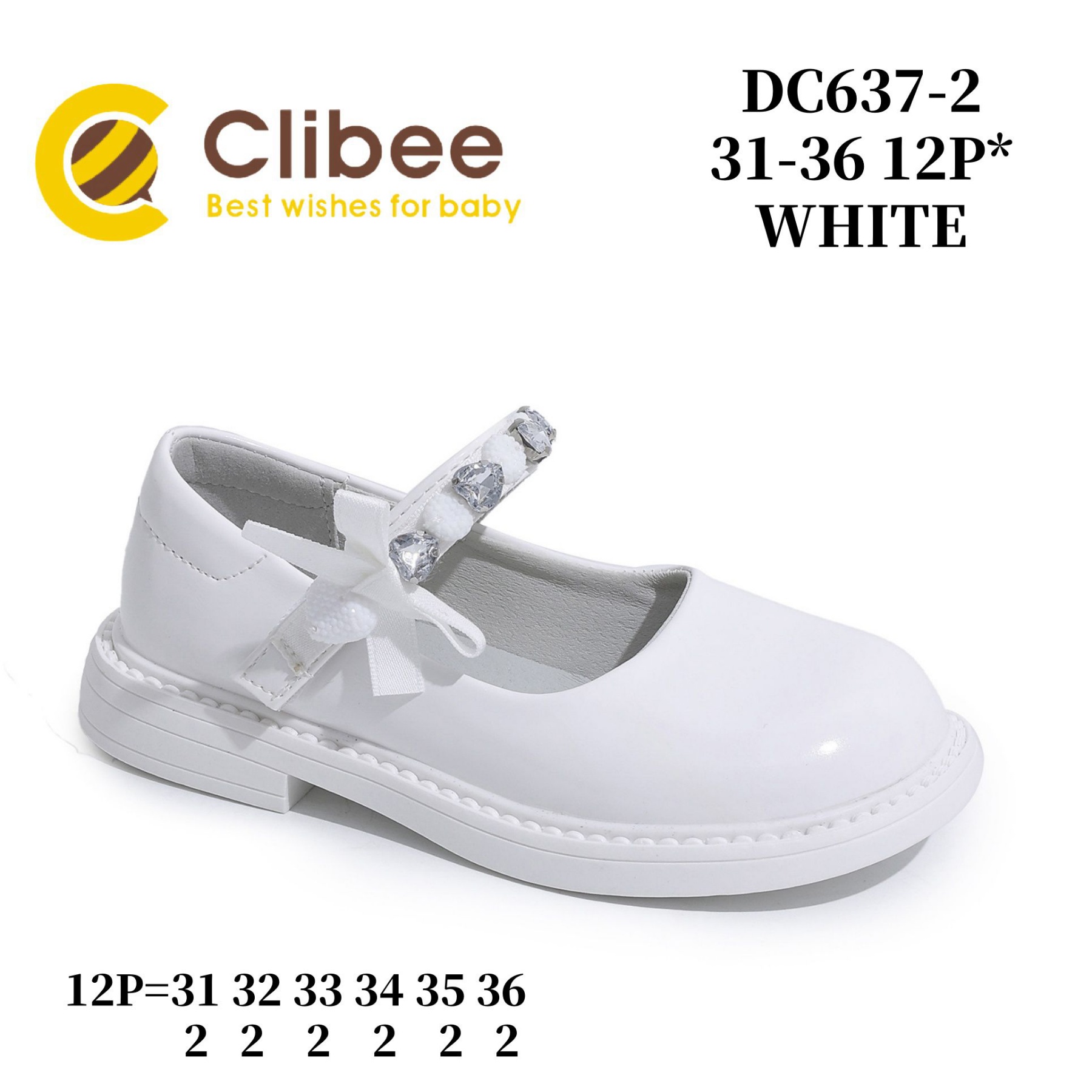 Туфли DvaClibee (31-36) Apa-DC637-2 white (деми)