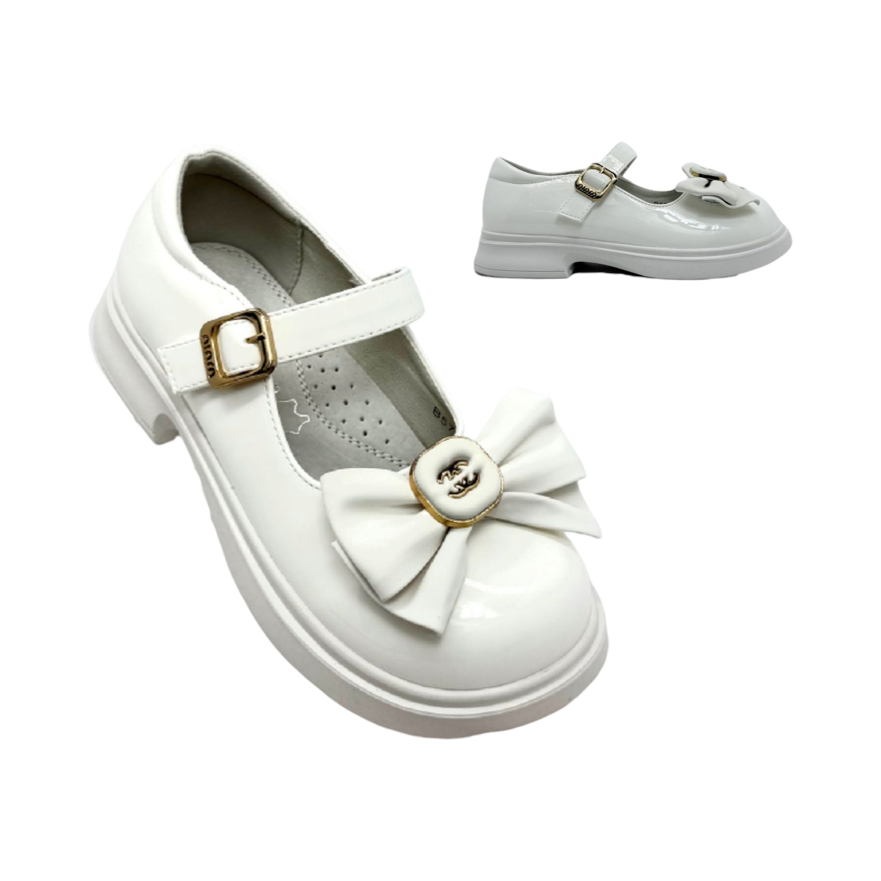 Туфли DvaClibee (28-33) Apa-B5748P white (деми)