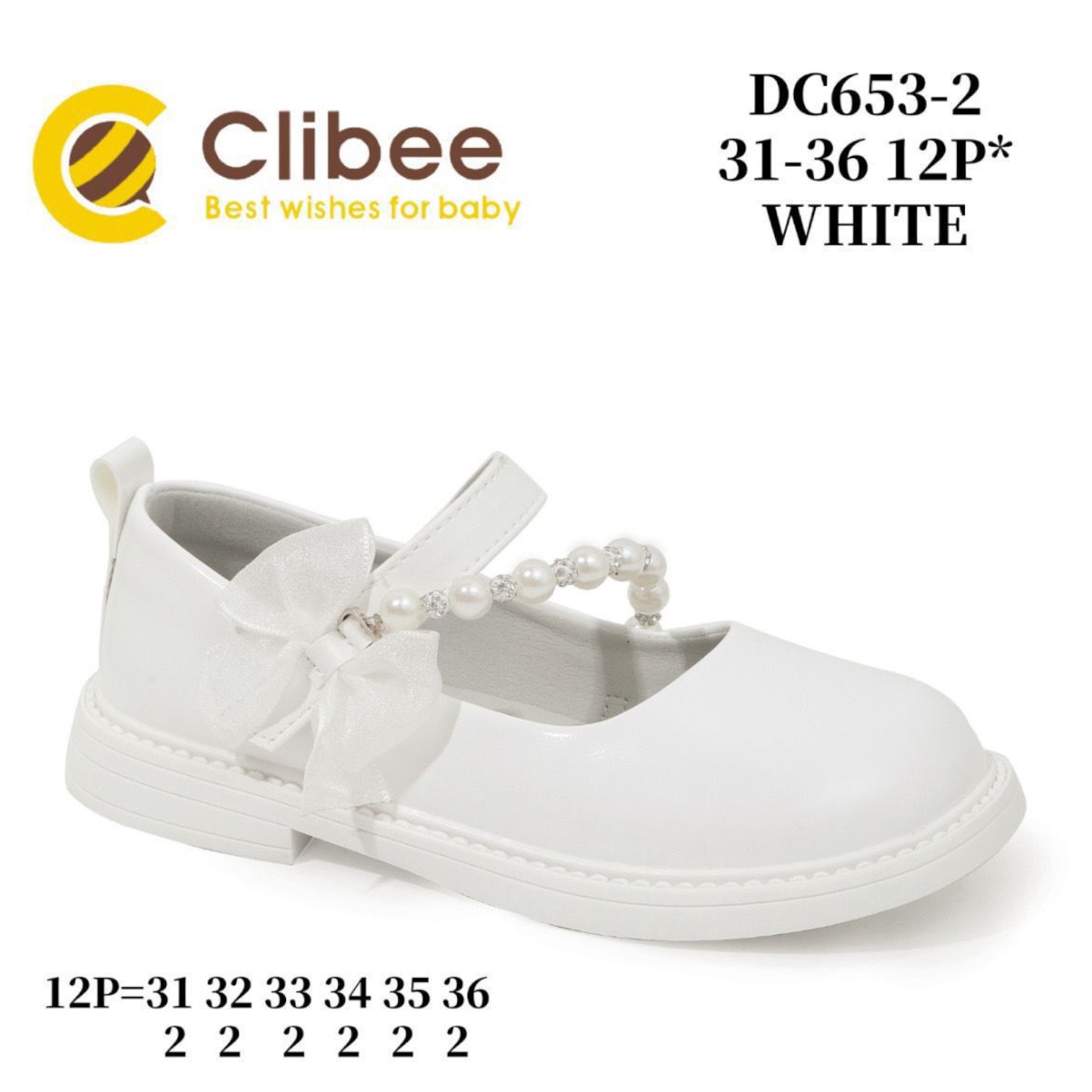 Туфли DvaClibee (31-36) ALD-DC653-2 white (деми)