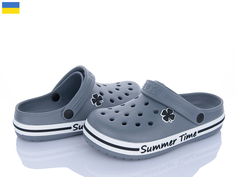 Кроксы Roks (36-41) 417 сірий (лето)