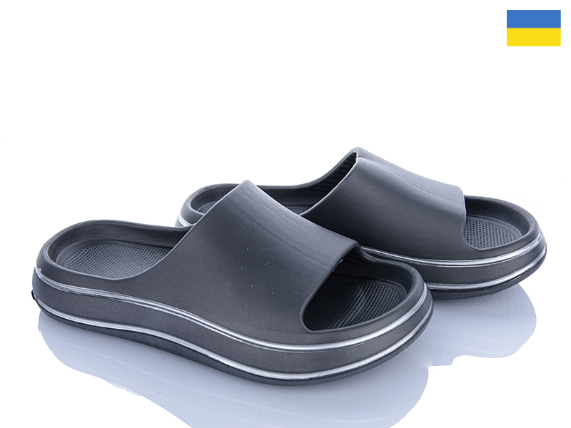 Шлепанцы Dago (36-41) Прогрес П239 графіт (лето)